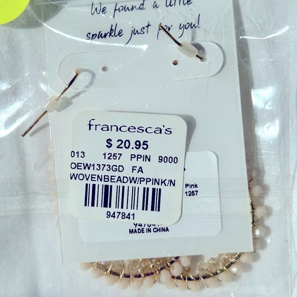 Samantha Woven Glass Beaded Drop Earrings - Picture 2 of 2